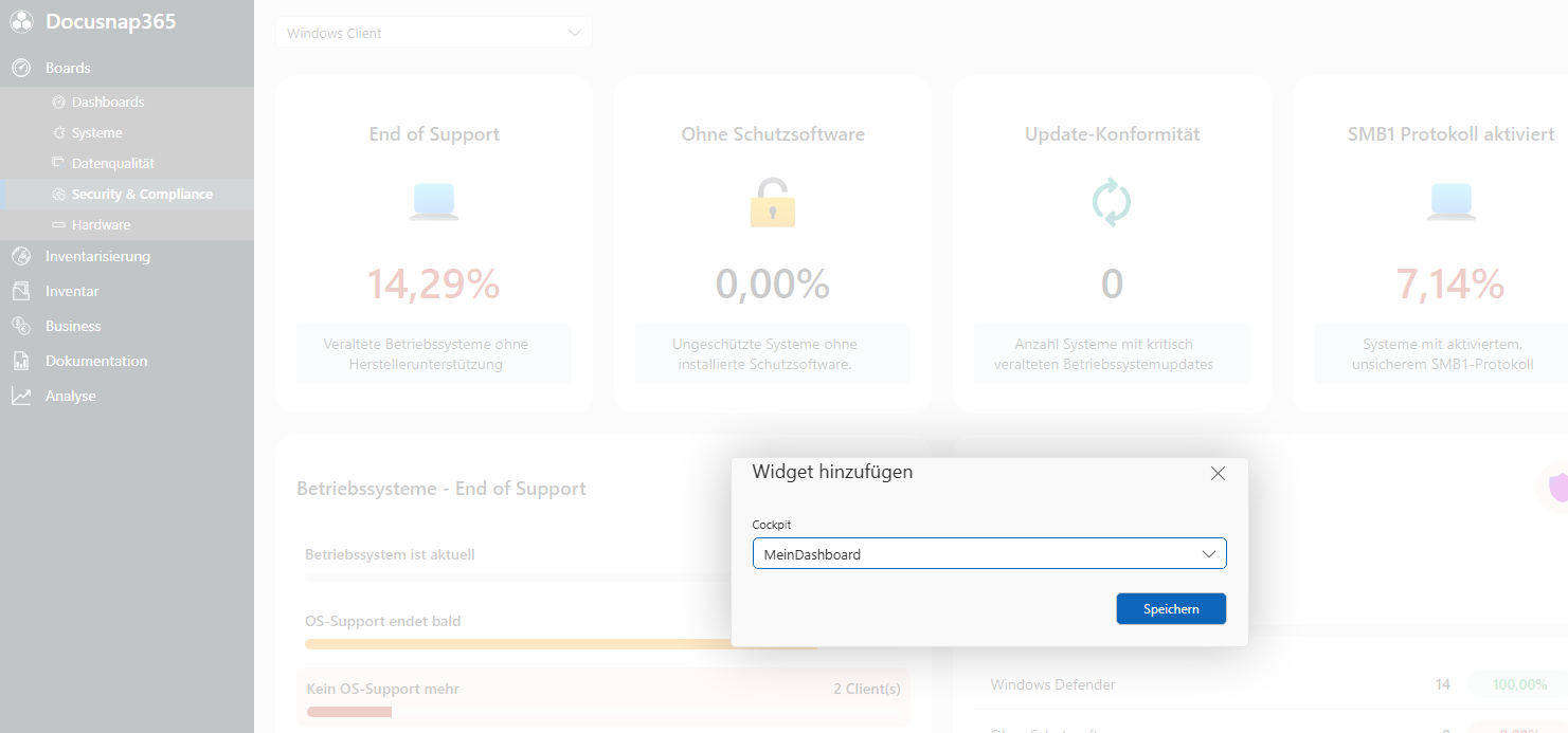 Widget anpinnen