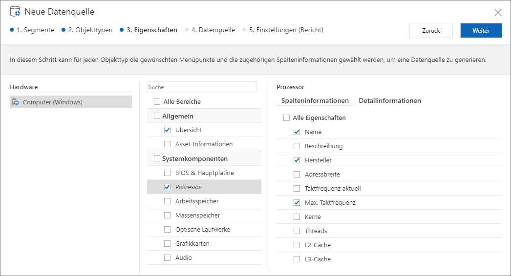 Datenquelle erstellen