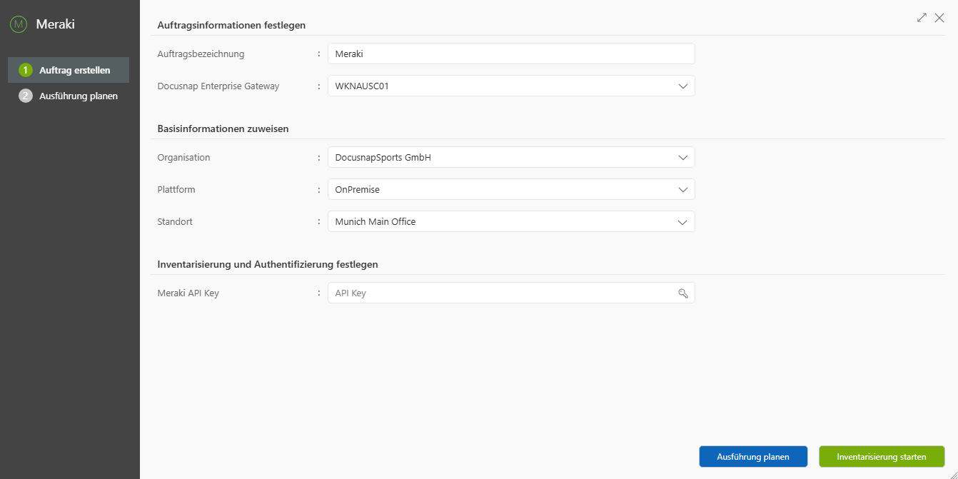 Assistent für die Inventarisierung von Cisco-Meraki-Umgebungen