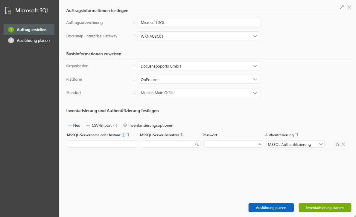 Assistent für die Inventarisierung von Microsoft-SQL-Servern