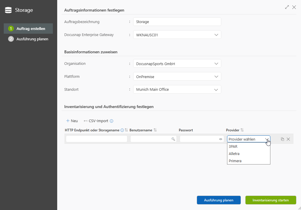 Assistent für die Inventarisierung von  HPE Primera, HPE Alletra, HPE 3PAR