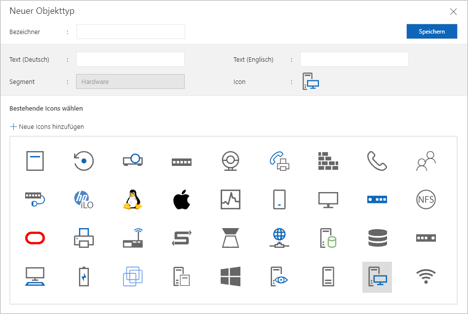 Objekttyp erstellen Customizing | Objekttyp | Erstellung