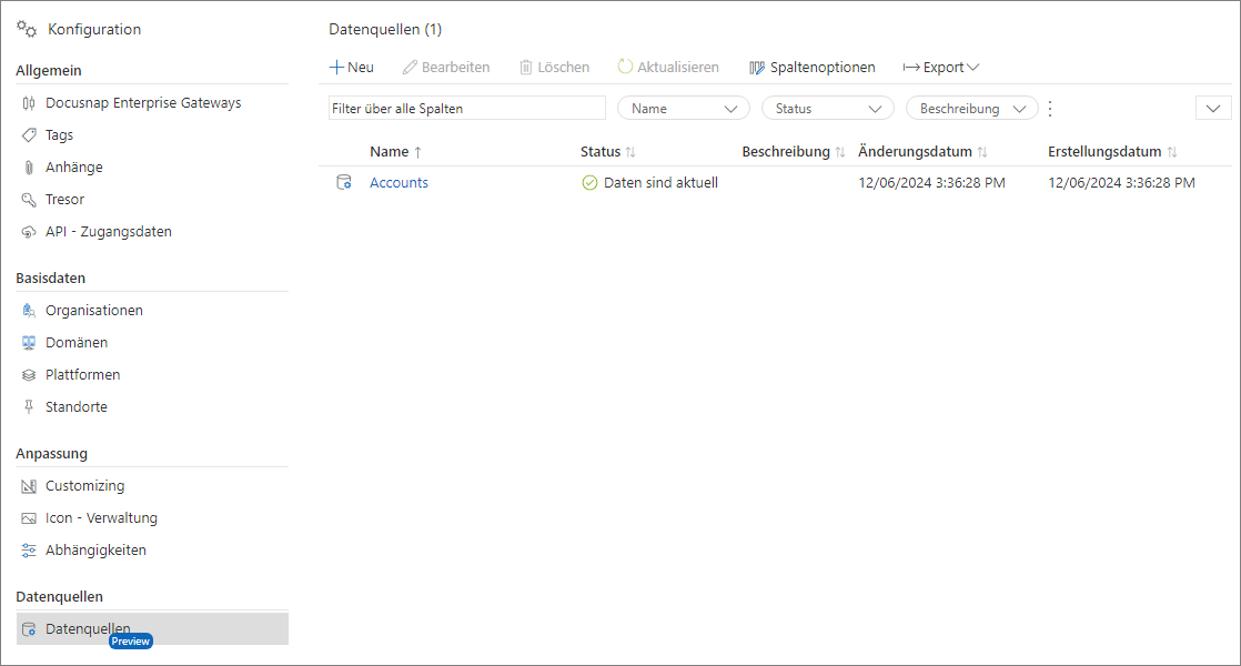 Datenquellen Datenquellen
