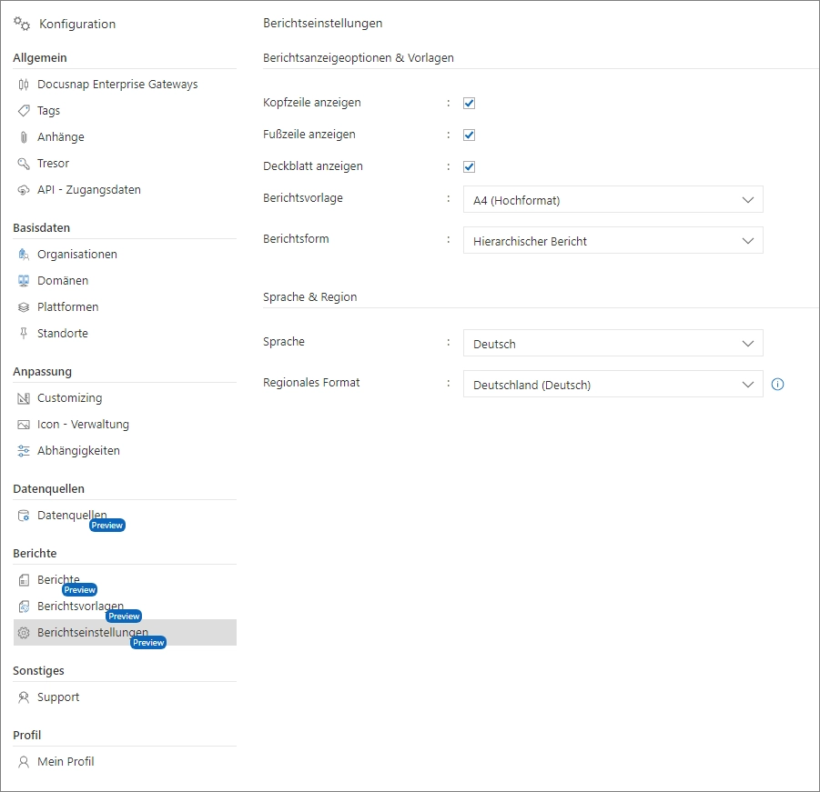 Einstellungen ändern Einstellungen ändern