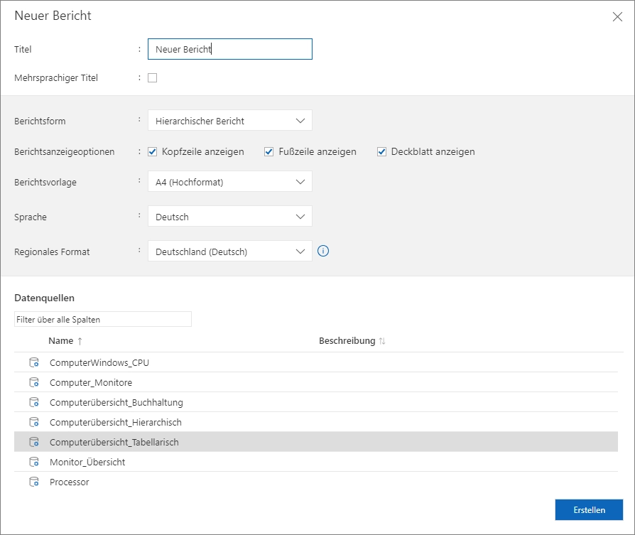 Berichtsvorschau Berichtsvorschau