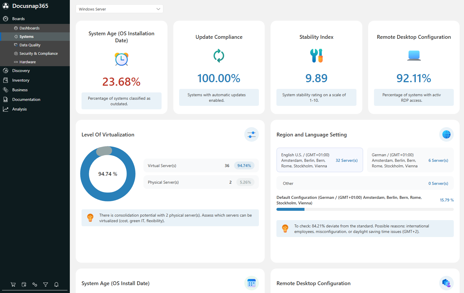 Windows Server Dashboard