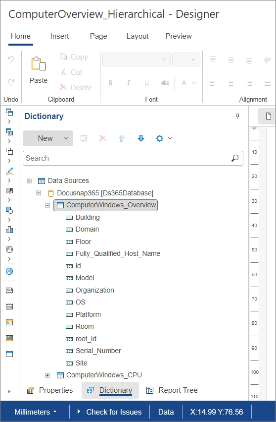 Expanded Datasource in Reportdesigner