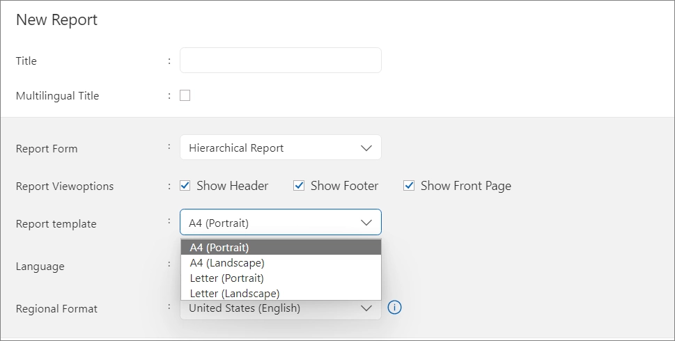 Report templates