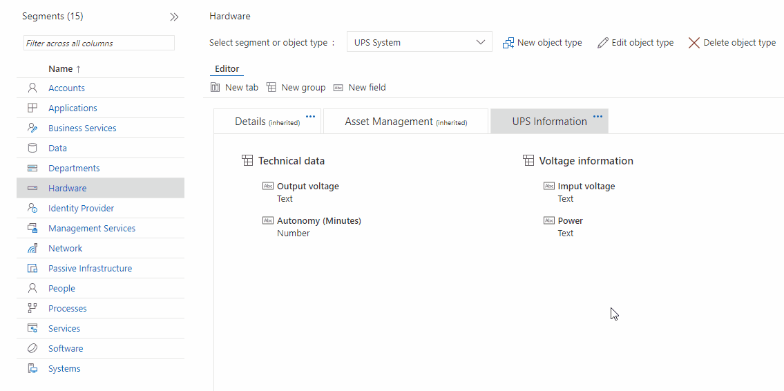 Customizing | Fields 