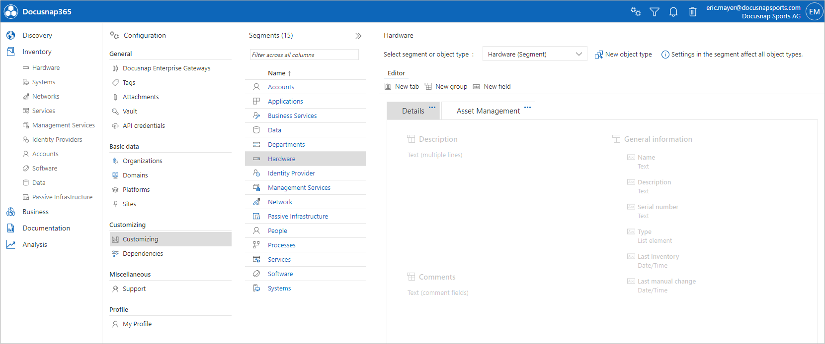 Customizing DocusnapSports GmbH Customizing | Quick Start | DocusnapSports GmbH