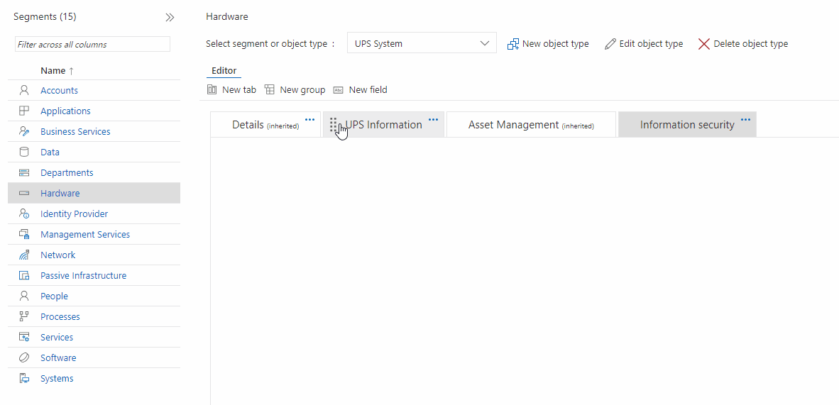 Tabs in Docusnap365 Customizing | Tabs