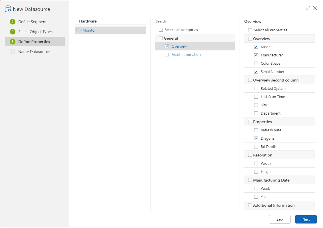 Property selection Property selection