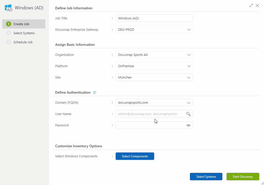 Wizards with user login First wizard layout - saving credentials